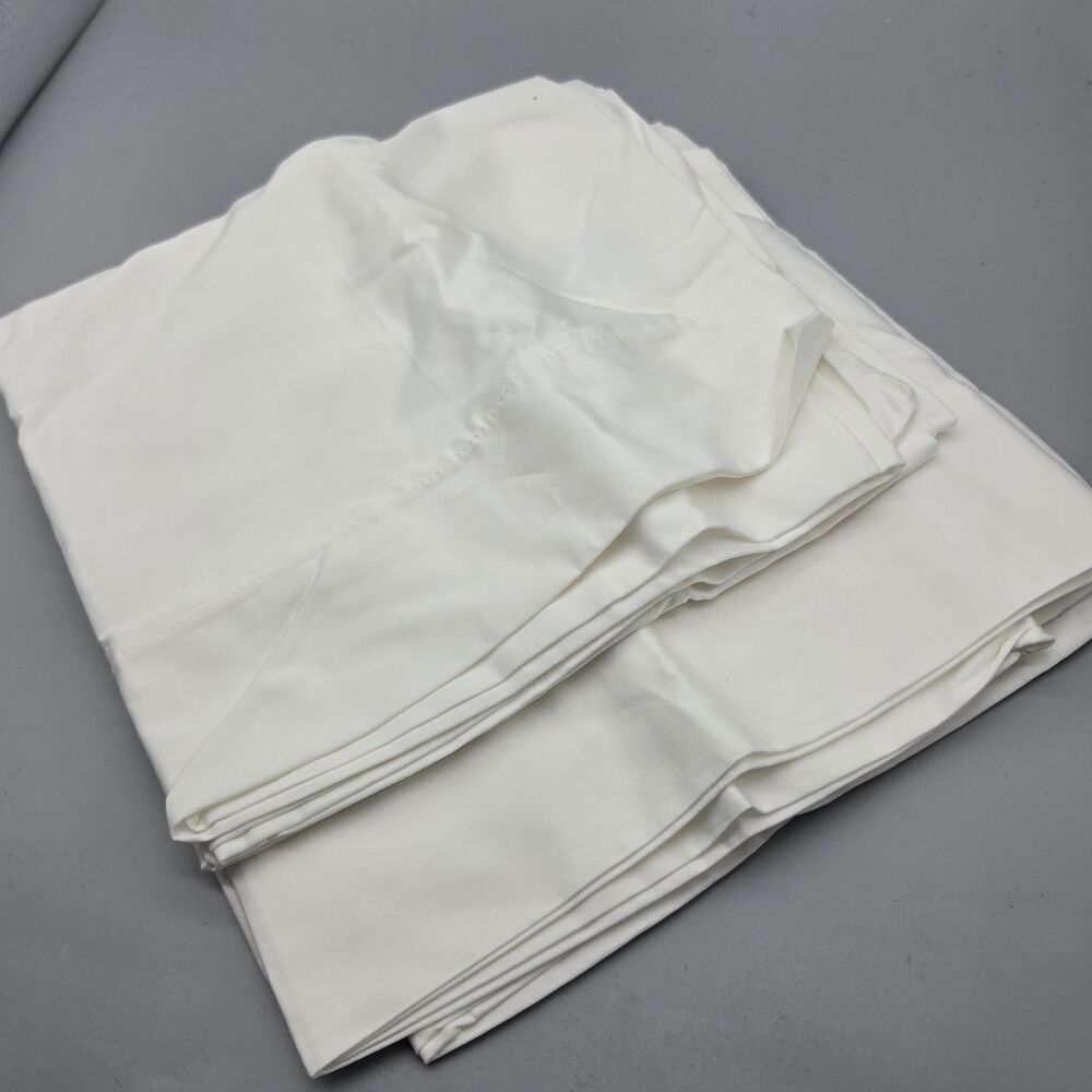 DreamFit King Pillowcases - Set of 2 White viscose/ cotton blend new